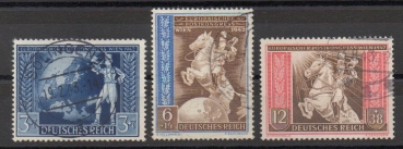 Michel Nr. 820 - 822, Postkongress gestempelt.